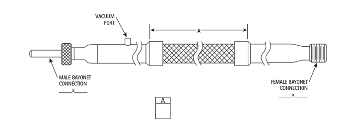 cryogenic hose extension assembly