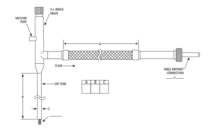 Withdrawal-Hose-angle-valve cryogenic withdrawal hose with right angle valve