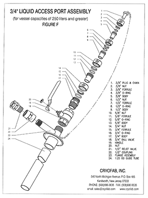 cryogenic liquid access port drawing