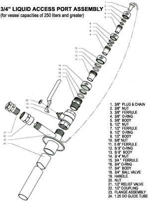 cryogenic liquid access port drawing