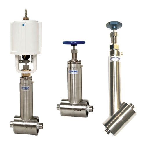 cryogenic valves in multiple styles