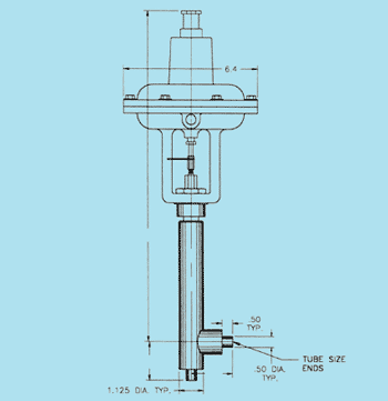 liquid helium transfer line accessory right angle valve