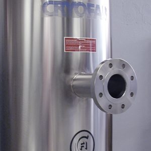 optional side inlet/outlet for cryogenic container