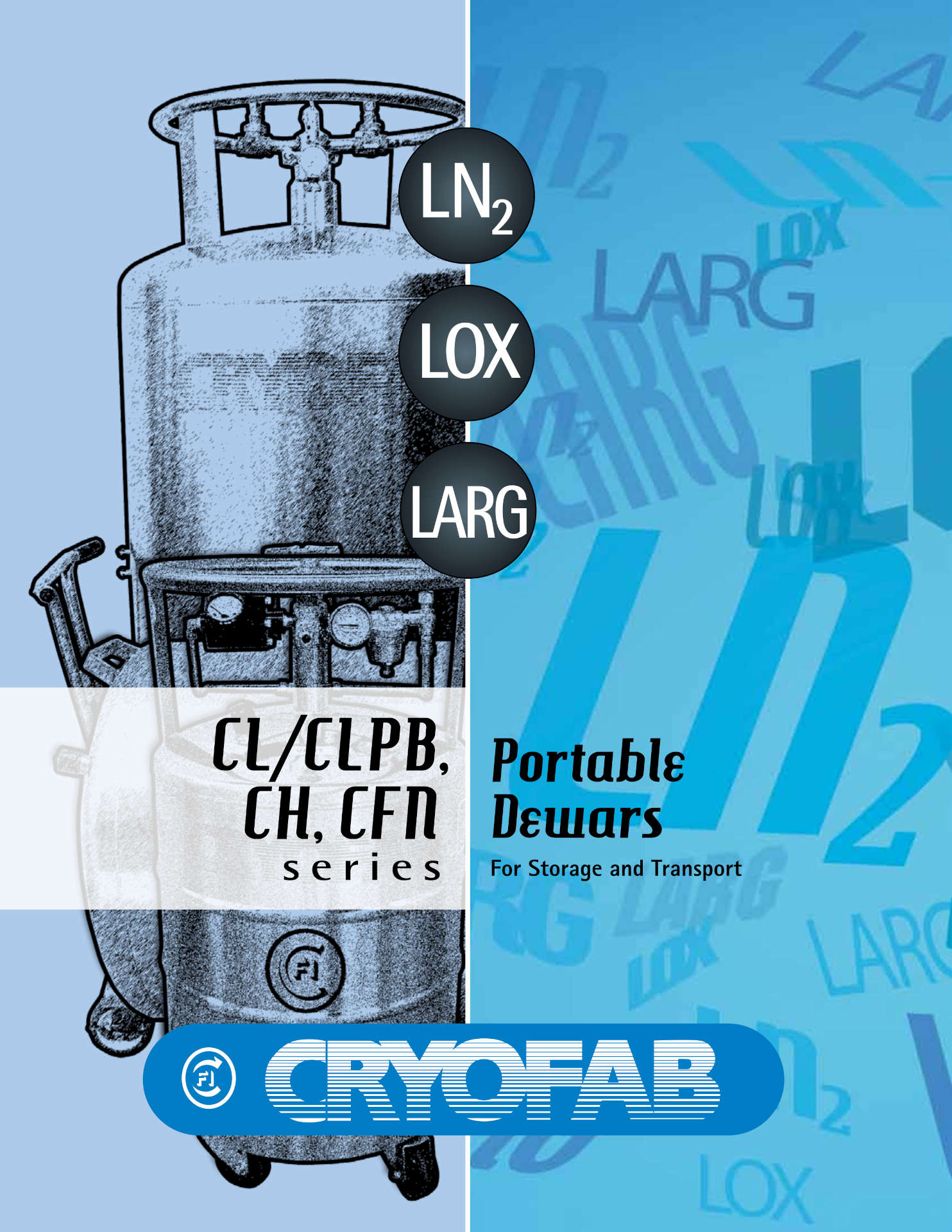 cryofab-portable-dewars-clpb brochure for cryogenic portable dewars